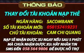THAY ĐỔI SỐ TÀI KHOẢN NẠP THẺ